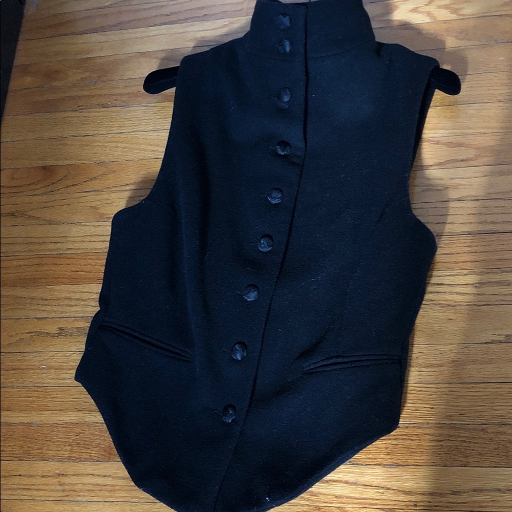 Ann Demeulemeester  Black Buttoned Vest